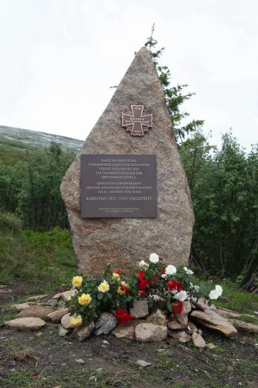 Gedenkstein des KAB St. Andrä auf der Saualpe bei der Posseggerhütte